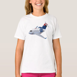 Tecknat flygplan t shirt