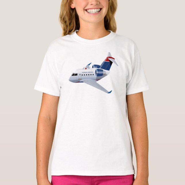 Tecknat flygplan t shirt (Framsida)