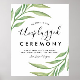 Tecknet för opluggat Bröllop-Löv i botaniskt  Poster