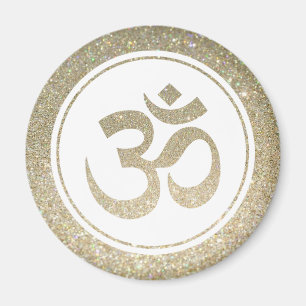 Tecknet Glitter OM-symbol Magnet