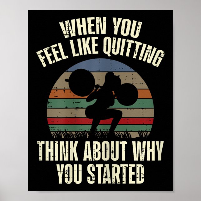 Tecknet när du känner att du vill avsluta arbetsup poster (Framsidan)
