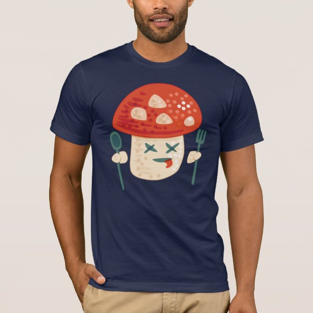Tecknet Pisonerat i snålt Mushroom T Shirt (Framsida)
