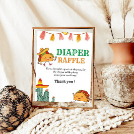 Tecknet "Raper raffle baby-duschspel" i Mexikanska Poster