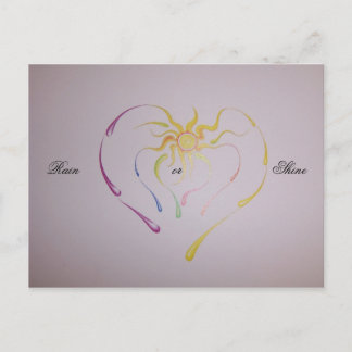 teckning 011, regn... vykort