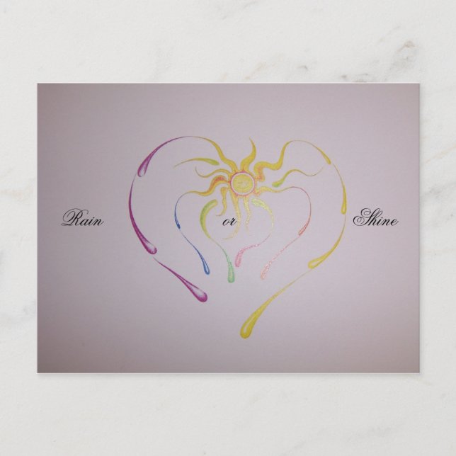 teckning 011, regn... vykort (Framsida)