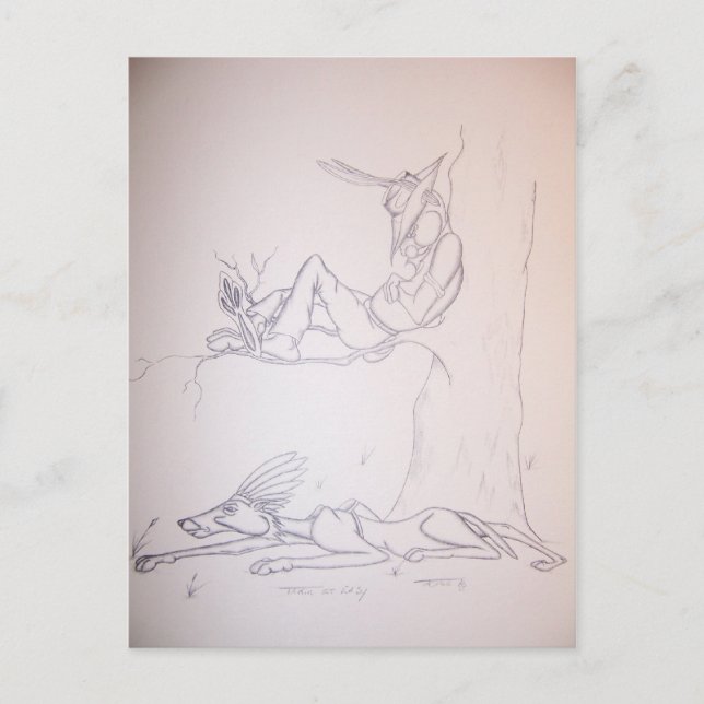 teckning 021 vykort (Framsida)