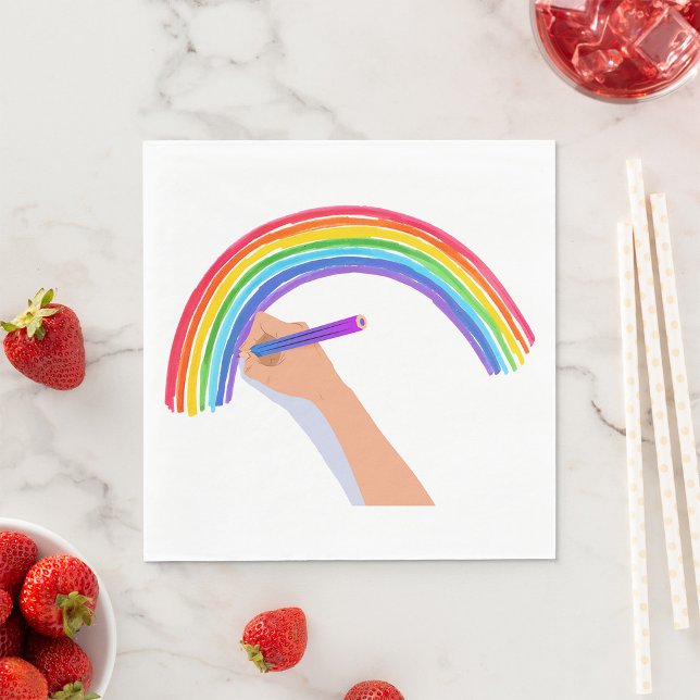 Teckning A Rainbow Pappersservett (Skapare uppladdad)