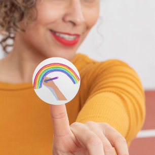 Teckning A Rainbow Runt Klistermärke