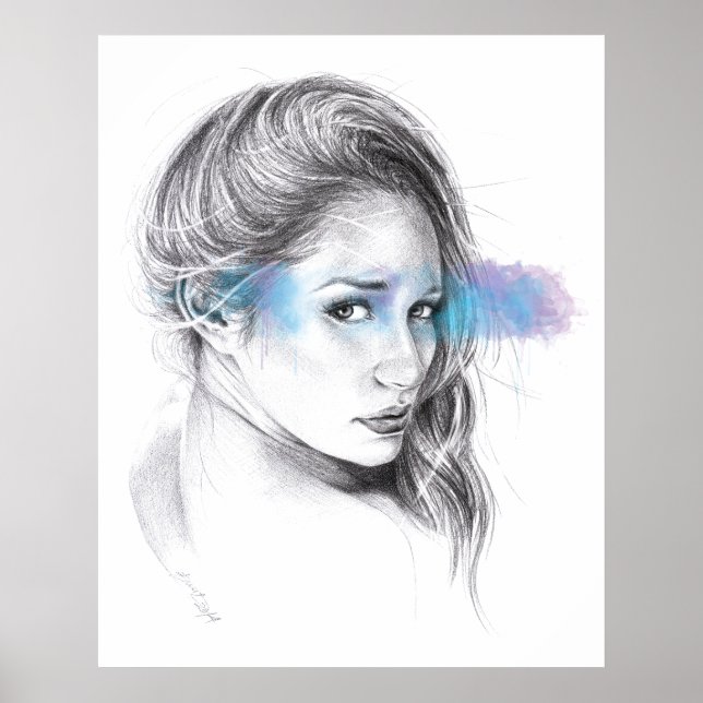 Teckning art av porträtt poster (Framsidan)