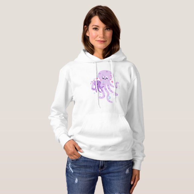 Teckning Art i Cute Octopus Mamma T Shirt (Hel framsida)