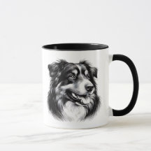 Teckning Australian shepherd