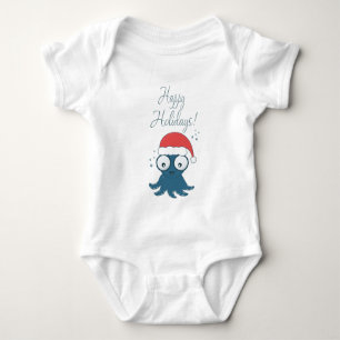 teckning av blåbläckfisk av söt tecknad t shirt