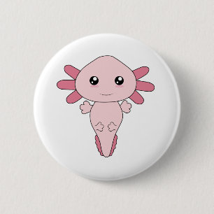 Teckning av Coola Rosa Axolotl Knapp