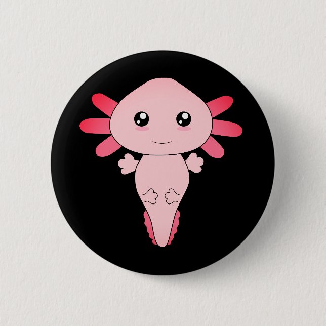 Teckning av Coola Rosa Axolotl Knapp (Framsida)