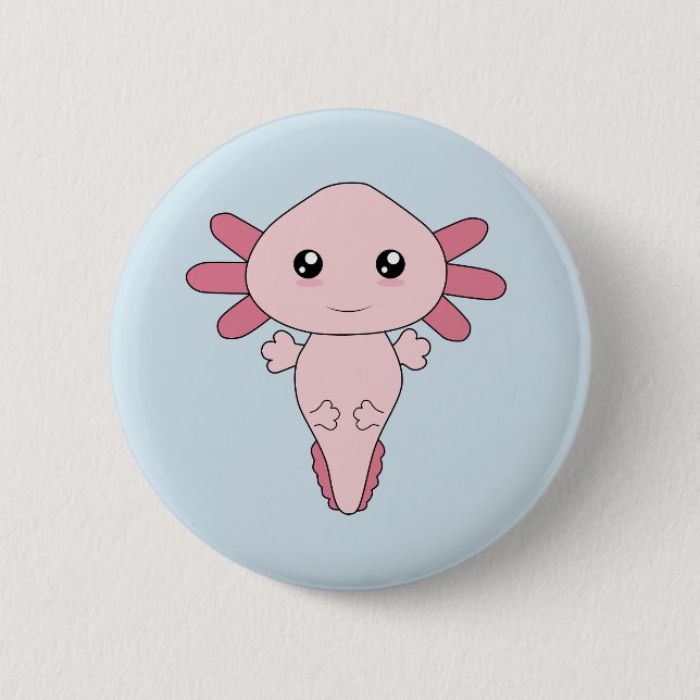 Teckning av Coola Rosa Axolotl Knapp (Framsida)