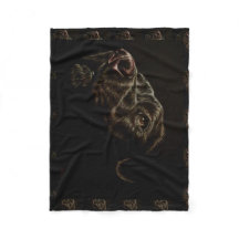 Teckning av den svart hunden på filten