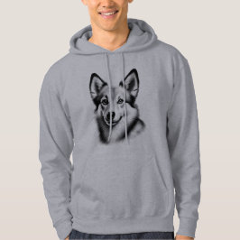 Teckning av norsk lundehund hoodie