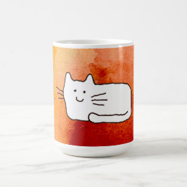 Teckning av seriekat kaffemugg