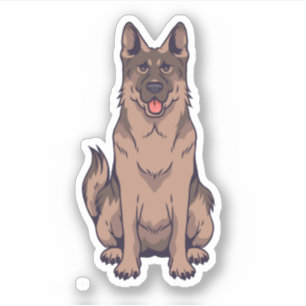 Teckning av tysk schäferhund  klistermärken