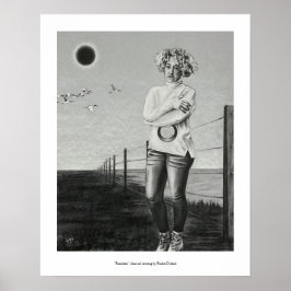 Teckning banished-charcol av Rachel Dolezal Poster