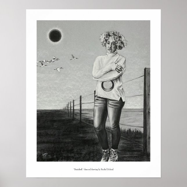 Teckning banished-charcol av Rachel Dolezal Poster (Framsidan)