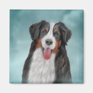 Teckning Bernese Mountain Hund 21 Magnet
