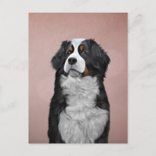 Teckning Bernese Mountain Hund Helg Vykort