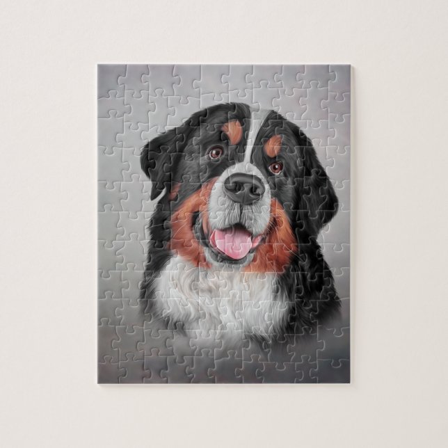 Teckning Bernese Mountain Hund Pussel (Vertikal)