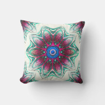 Teckning blomman struktur i metallcyan till rött b