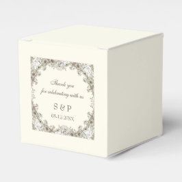 Teckning blommor, elfenbenstorn, bröllop presentaskar