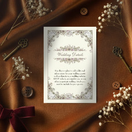 Teckning blommor, elfenbenstorn, bröllop tilläggskort