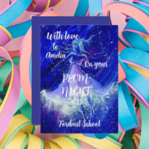 Teckning Dance Blue Star Figur High School Prom Inbjudningar