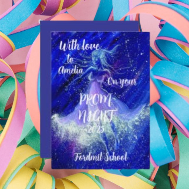 Teckning Dance Blue Star Figur High School Prom Inbjudningar (Skapare uppladdad)