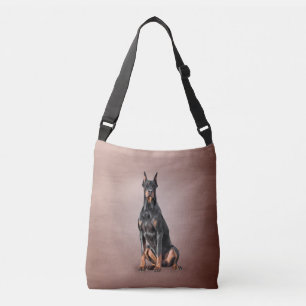 Teckning Doberman hund Axelväska