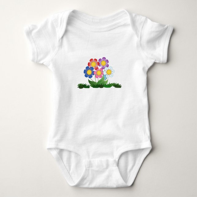 Teckning färglös blomma Tecknad med Herb T Shirt (Framsida)