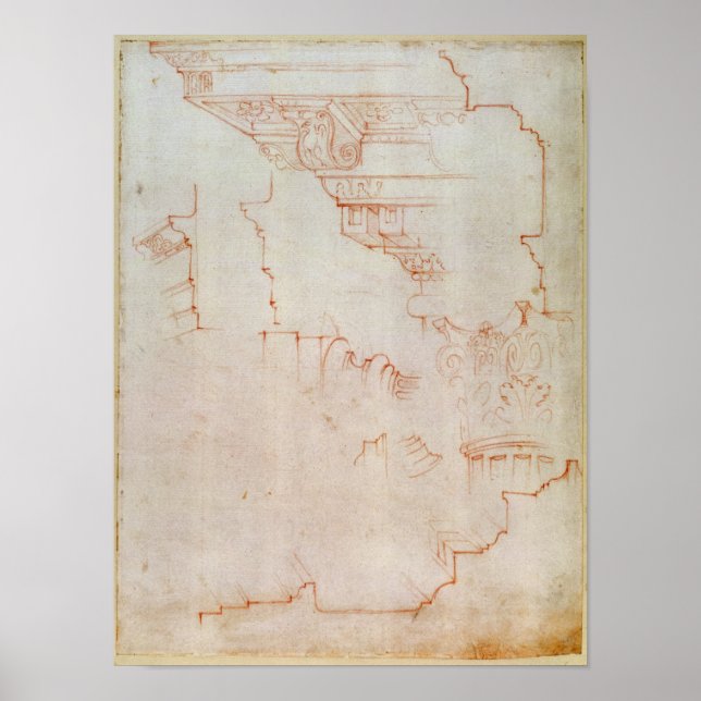 Teckning för arkitekturdetaljer poster (Framsidan)