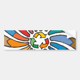 Teckning för Återvinna Bildekal