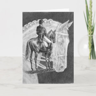 Teckning för DressagehästMontage vid den Kelli Kort