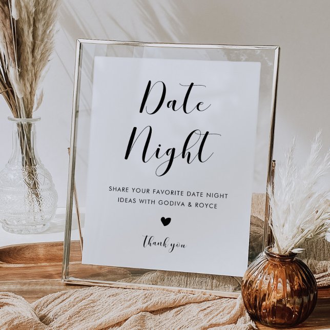 Teckning för elegantens svartvitt Nattnattstävling Poster (Skapare uppladdad)