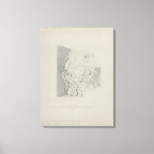 Teckning för karta i måne, 1794 (penna på p canvastryck