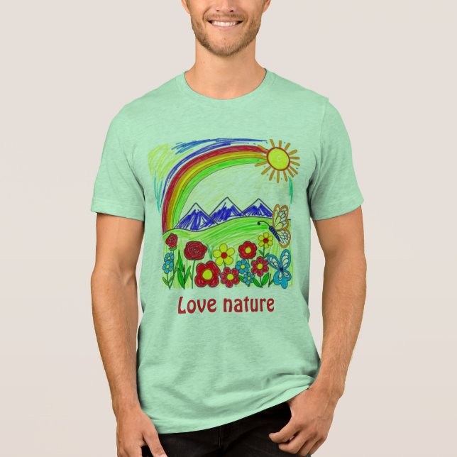 Teckning för Nature Älskare T Shirt (Framsida)