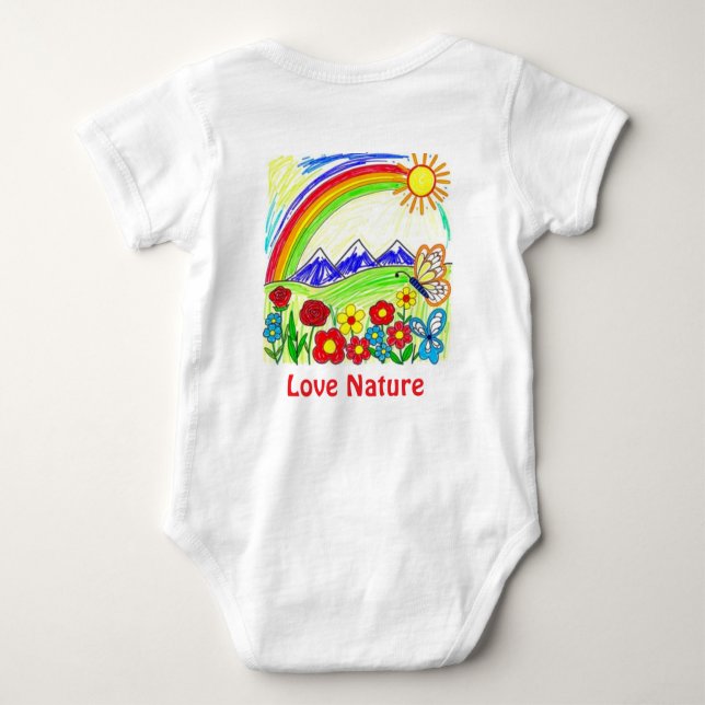 Teckning för Nature Älskare T Shirt (Baksida)