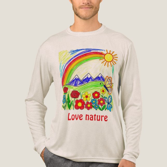 Teckning för Nature Älskare T Shirt (Framsida)