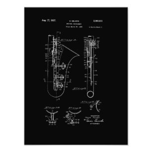 Teckning för patent för saxofon"kritastil" fototryck