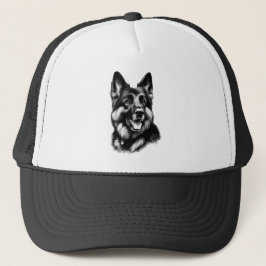 Teckning German Shepherd Keps