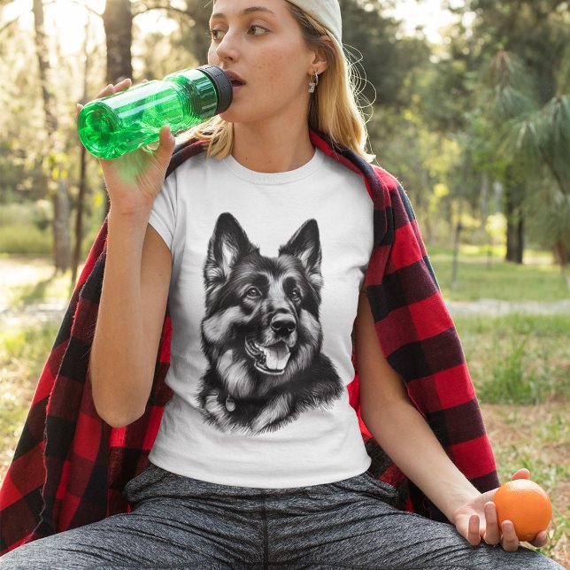 Teckning German Shepherd T Shirt (Skapare uppladdad)