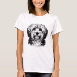 Teckning Havanese Hund T Shirt