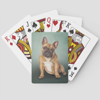 Teckning hund Fransk Bulldog Casinokort