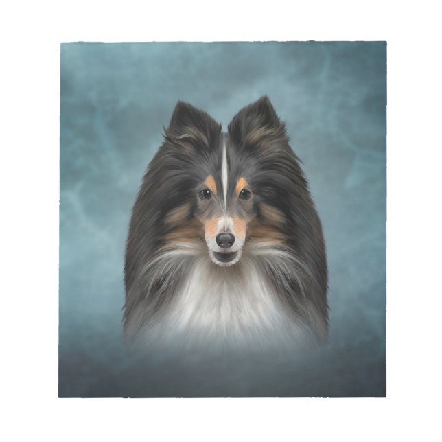 Teckning Hund Shetland Sheepdog, Sheltie Anteckningsblock (Framsida)