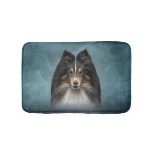 Teckning Hund Shetland Sheepdog, Sheltie Badrumsmatta